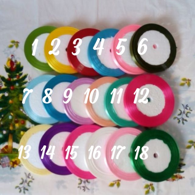 3 Ruy băng lụa satin ribbon 1cm x 22m