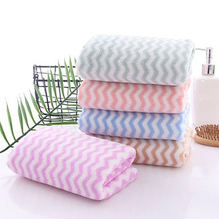 Khăn Tắm Hàn Quốc Chất Lông Kẻ Sọc Siêu Mềm Mại Thấm Hút - Khăn Lau Mặt Xuất Hàn Kẻ Sọc