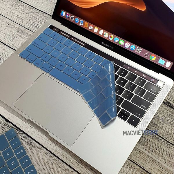 Lót Phủ Bàn Phím Macbook Xanh Pastel