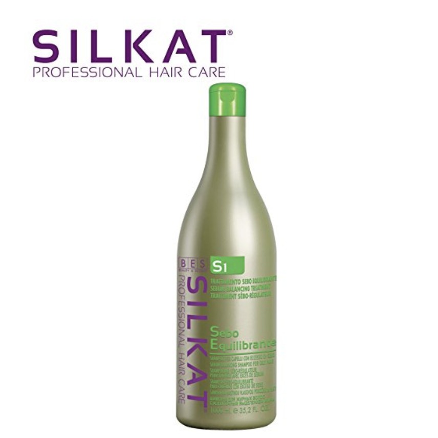 Dầu gội dành cho tóc nhờn Bes Hergen Silkat S1 Sebo Equilibrante Shampoo 1000ml