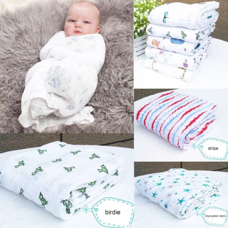 khăn tắm Muslin sợi tre an toàn cho bé 1m2x1m2