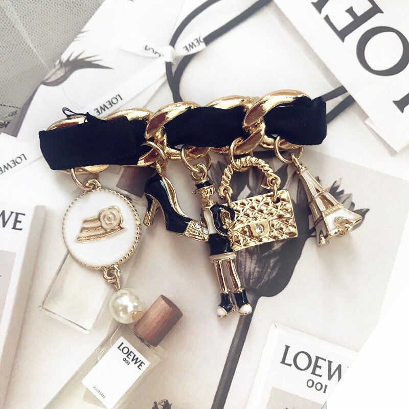 Ghim cài áo hình hoa trà đính ngọc trai giả sang trọng 5 kiểu dáng khác nhau cho nữ