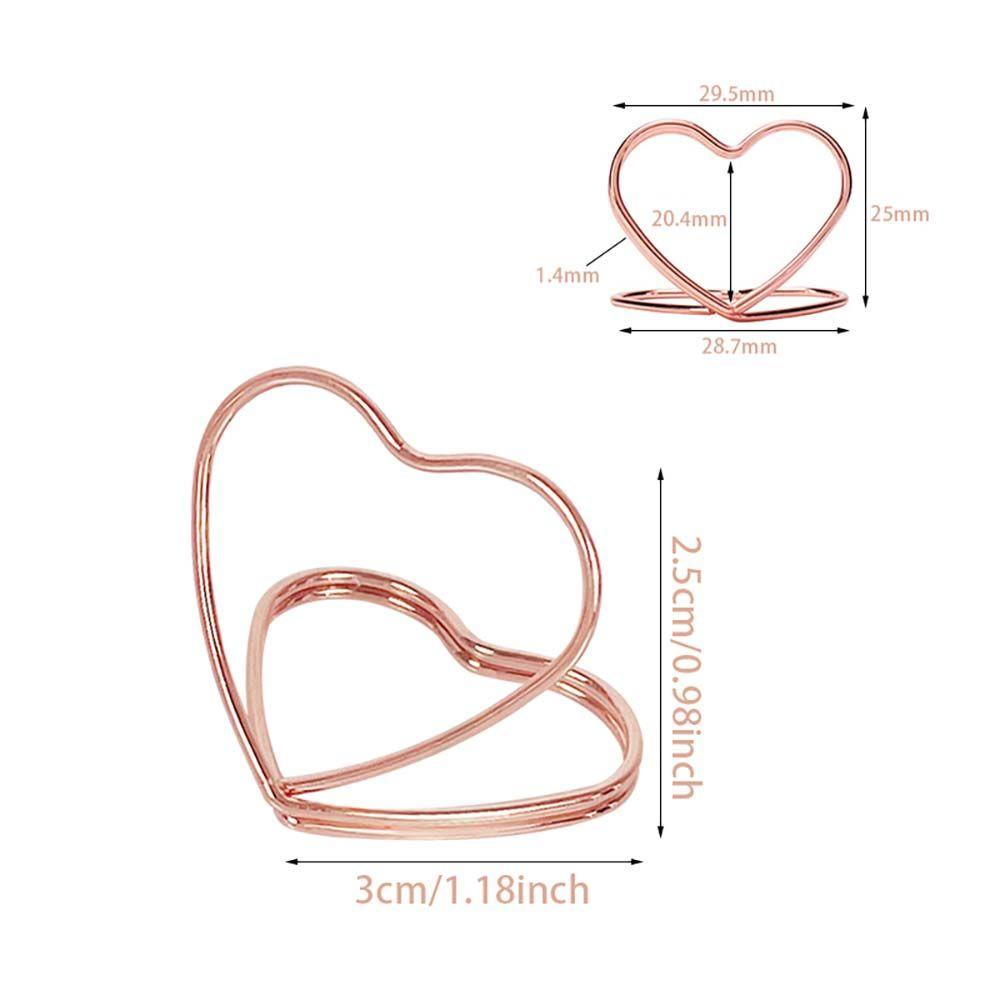Set 10 Giá Đỡ Trưng Bày Thẻ Ghi Tin Nhắn Hình Trái Tim Đôi Tiện Dụng