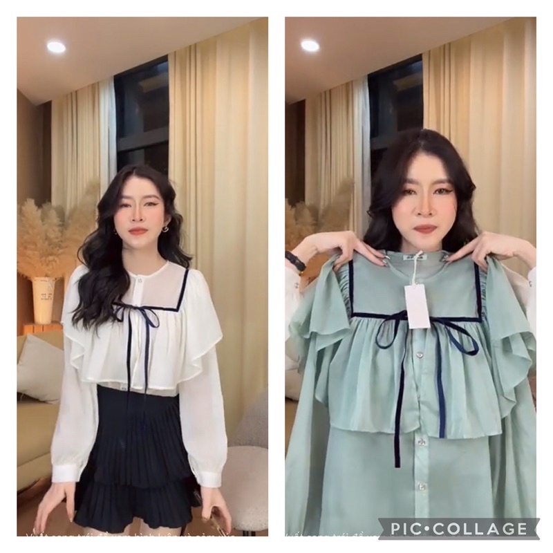 🌺 Set chân váy/áo nơ Loan Lâm🌺