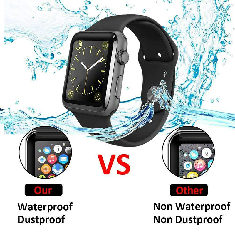 Kính cường lực cong viền 3D thích hợp cho Iwatch Series 6 Se 40mm 44mm kèm phụ kiện