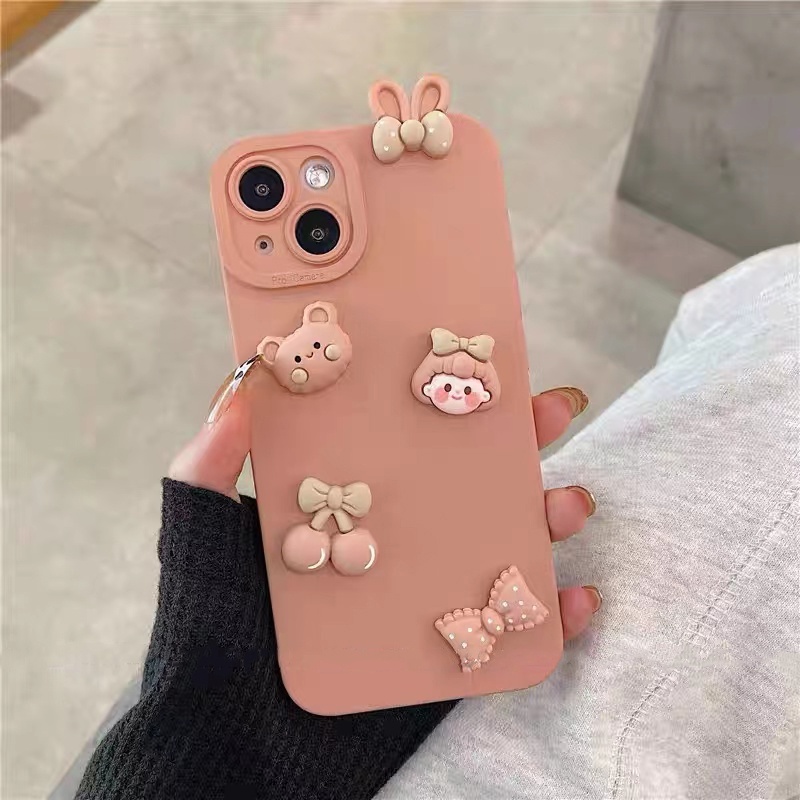 Ốp điện thoại họa tiết thỏ và cherry cho iPhone 13Pro Max 13Pro 13 12ProMax 12Pro 12 11 Pro Max IX Xs Max XR 7 8 Plus | BigBuy360 - bigbuy360.vn