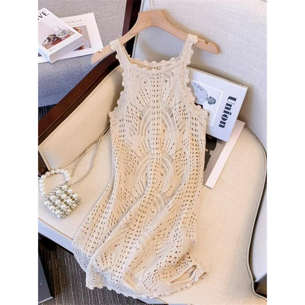 Đầm Hai Dây Dáng Chữ A Lưng Cao Thời Trang Mùa Hè Cho Nữ