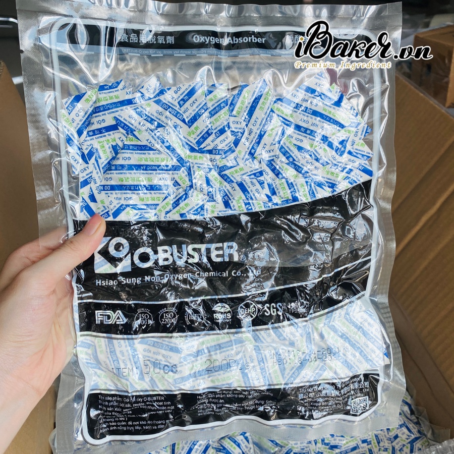 Túi hút ẩm/ túi hút oxy O-Buster 50cc - 200 cái