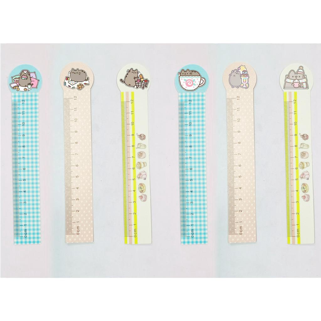 Thước kẻ dẻo pusheen TPP30 thước kẻ 12 cm cute dễ thương hoạt hình thần tượng