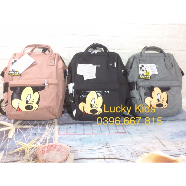 Balo bỉm sữa đi sinh mickey
