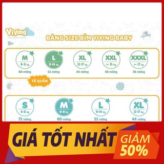 [TT2021] bỉm dán/quần Yiying by TÊN LỬA MỚIS72/M60/L50/XL
