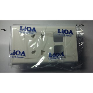 Mặt ổ âm tường 2 ổ 2 công tắc LIOA  siêu bền