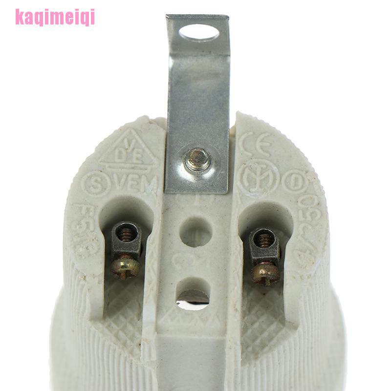 Đuôi Đèn E27 Bằng Sứ Chịu Nhiệt Cao Kèm Giá Đỡ Tiện Dụng