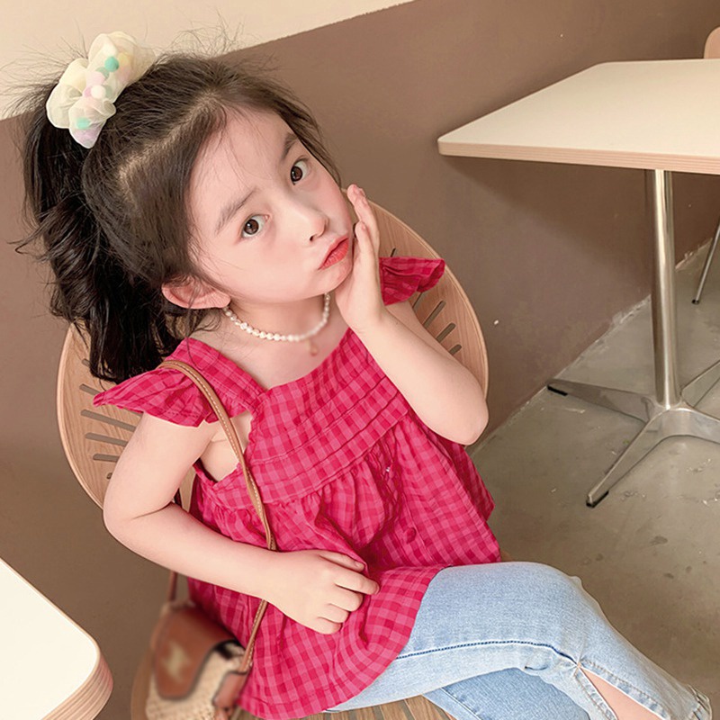 Đầm Công Chúa Cổ Vuông Tay Cánh Tiên Màu Trắng Thắt Dây Lưng Phong Cách Châu Âu Thời Trang Mùa Hè Cho Bé Gái