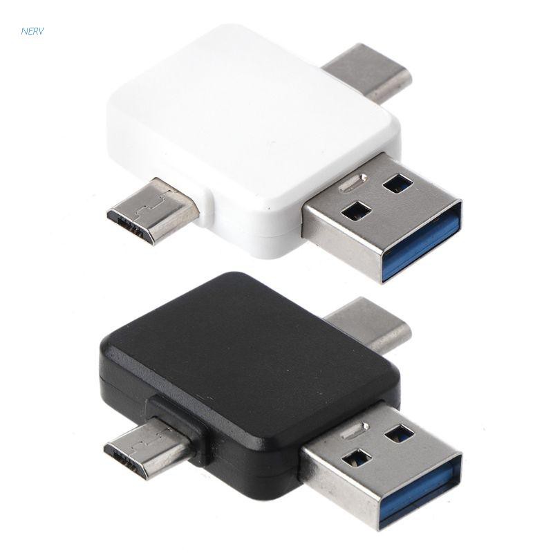 Đầu Chuyển Đổi 8 Pin Lightning Sang Usb + Type C + Micro Usb Cho Điện Thoại Thông Minh Samsung Huawei Xiaomi Oneplus Android