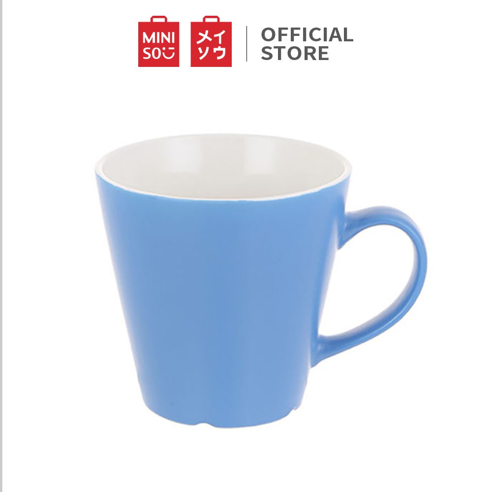 Cốc nước Miniso có tay cầm màu sắc đáng yêu 350ml (Hồng/Xanh)