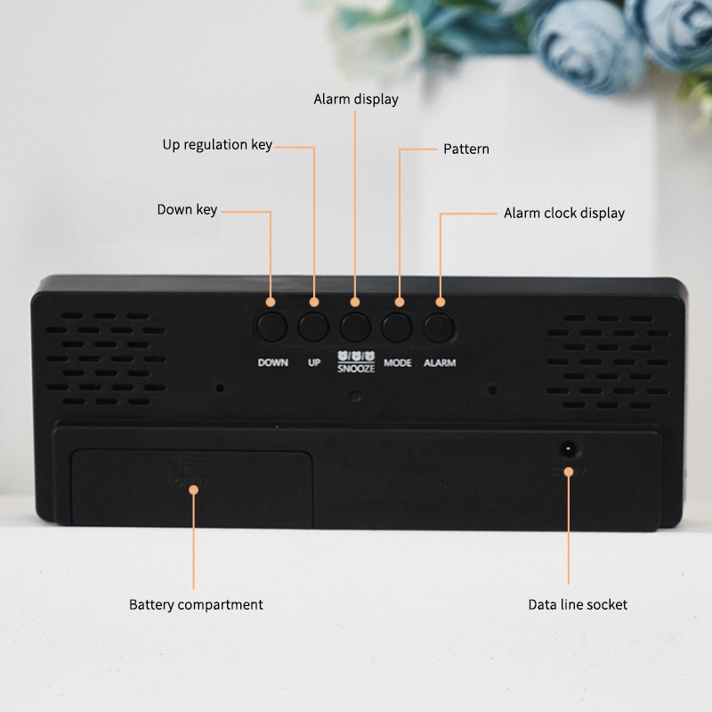 ✨Siêu lửa Tik Tok cùng phong cách✨LED Đồng hồ báo thức điện tử có màn hình đèn led đa chức năng Đồng Hồ Báo Thức Điện Tử Tráng Gương Có Đèn Led Cho Bé