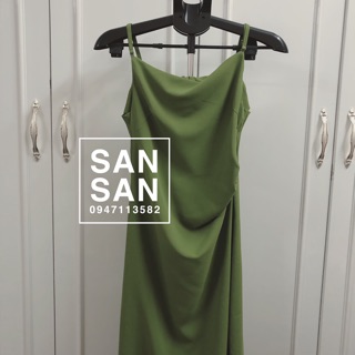 𝐂𝐎́ 𝐒𝐀̆̃𝐍. Váy hai dây cổ đổ eo rúm (ẢNH THẬT Ở CUỐI)