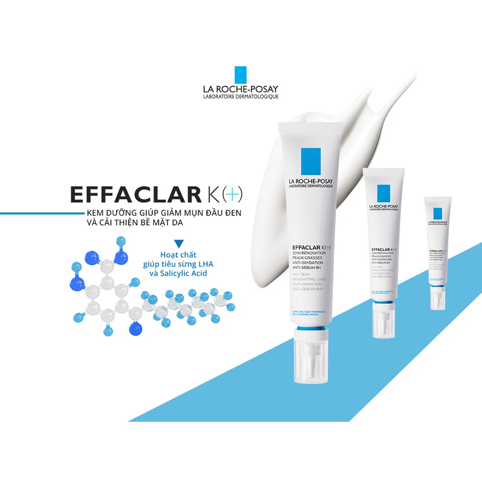 Kem Dưỡng La Roche Posay Effaclar K+ Ngăn Ngừa, Giảm Mụn Đầu Đen Mụn Cám 40ml - Cila House