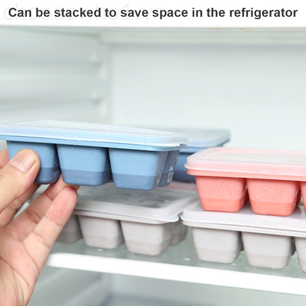 Khuôn làm nước đá/ socola Mini 6 ngăn kèm nắp DIY