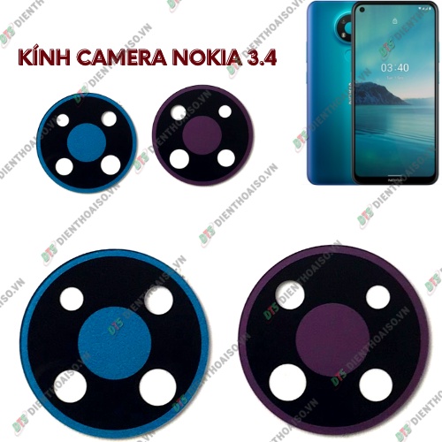 Kính camera nokia 3.4 kèm keo dán