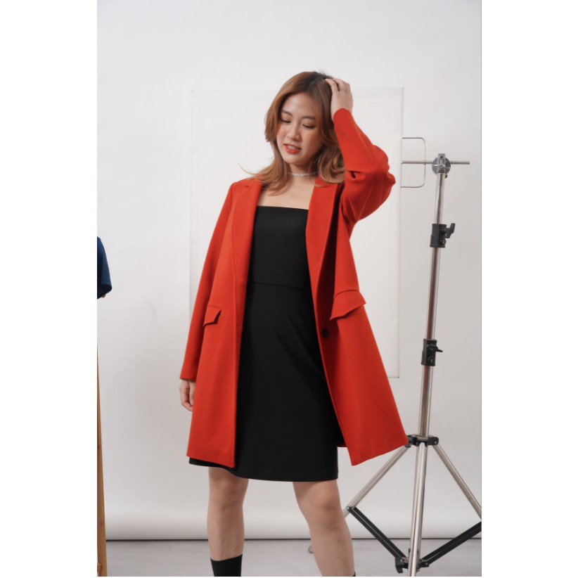 Áo khoác Coat dạ cổ 2 ve 1 hàng khuy 0KH10303 ADORE DRESS