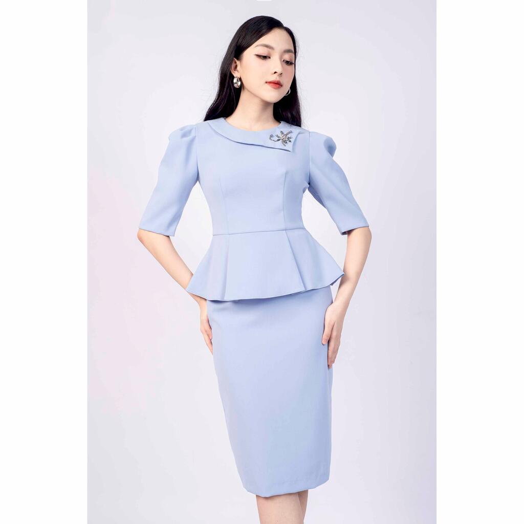 Set bộ cổ tròn đính hạt MMOutfit M-SB080421061