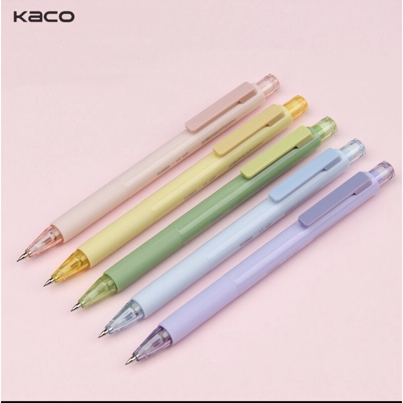 Bút Chì Bấm, bút chì kim Cơ Học Kaco Turbo Chống Gãy Chất Lượng Cao Nhiều Màu Sắc Kèm Hộp Ngòi HB 0.5
