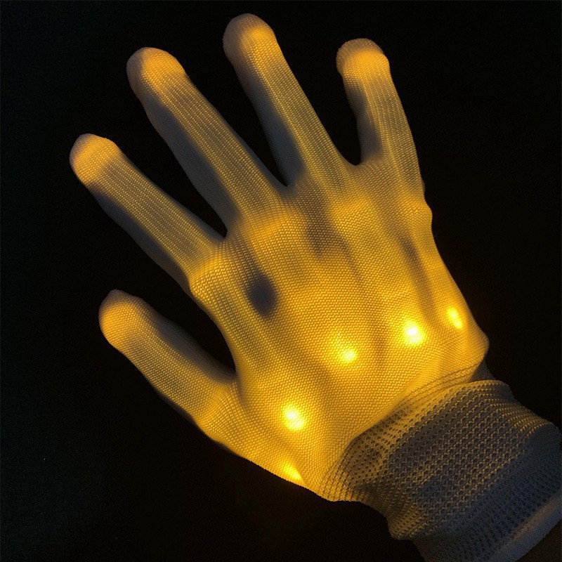 Găng tay đèn LED phát sáng thiết kế độc đáo cho các bữa tiệc