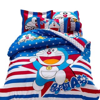 BỘ 1 GA CHUN 2 VỎ GỐI NẰM 2M*2M KÍCH THƯỚC TO DOREMON
