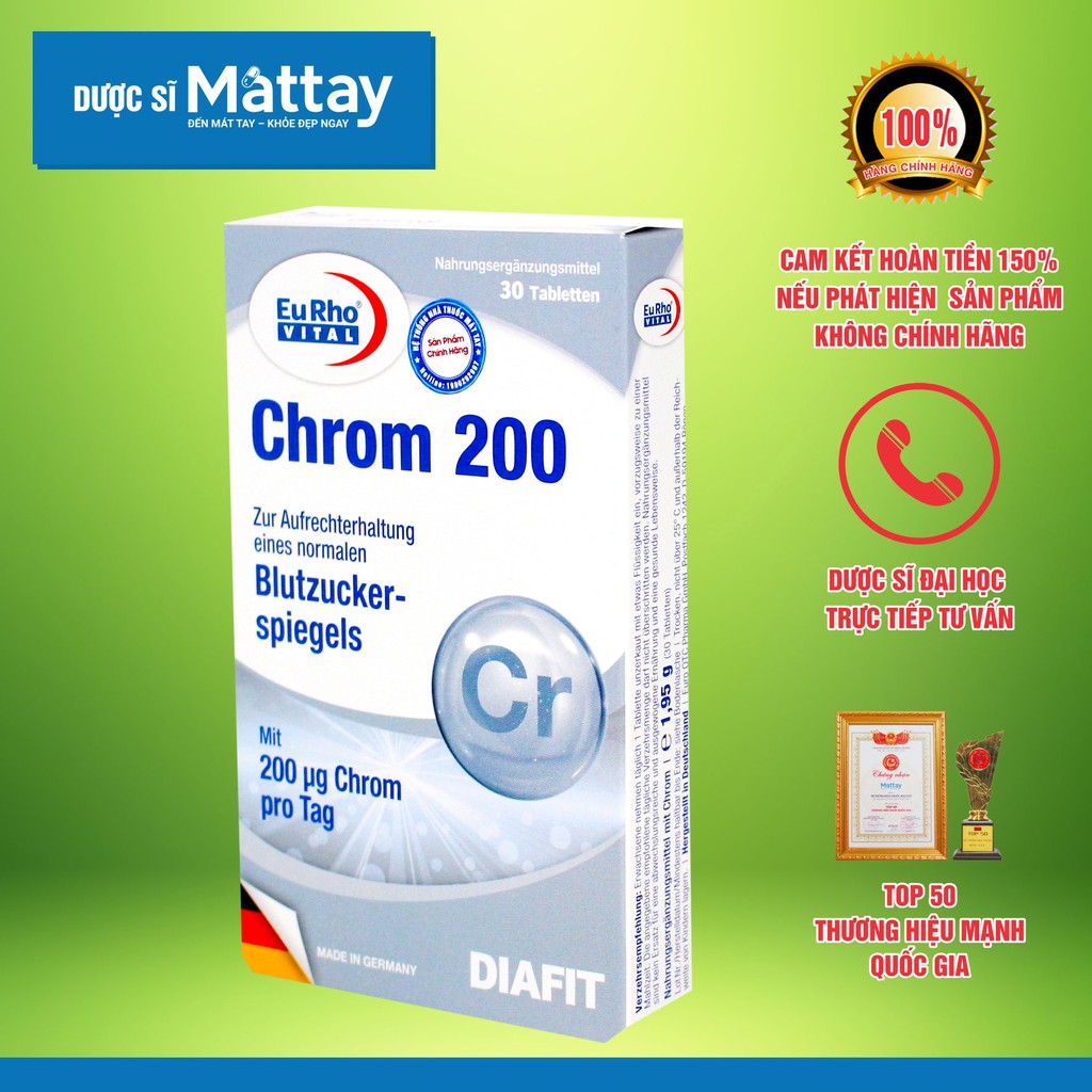 ❤️ ✅  Thực phẩm chức năng EuRho Vital Chrom 200  [Date xa] | BigBuy360 - bigbuy360.vn