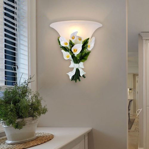 Đèn tường hắt thủy tinh Composite trang trí  nhà cửa - phòng khách