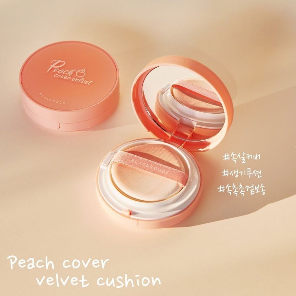 PHẤN NƯỚC TRÁI ĐÀO BLACK ROUGE PEACH COVER VELVET CUSHION CHÍNH HÃNG - 4697