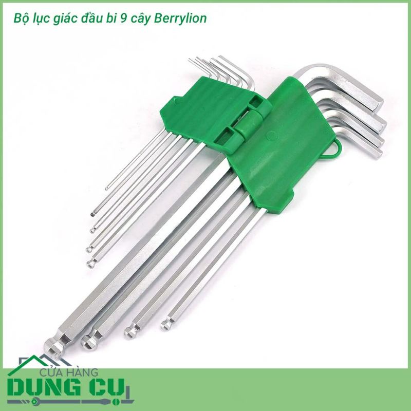 Bộ lục giác đầu lục giác và đầu bi berrylion 9 cây