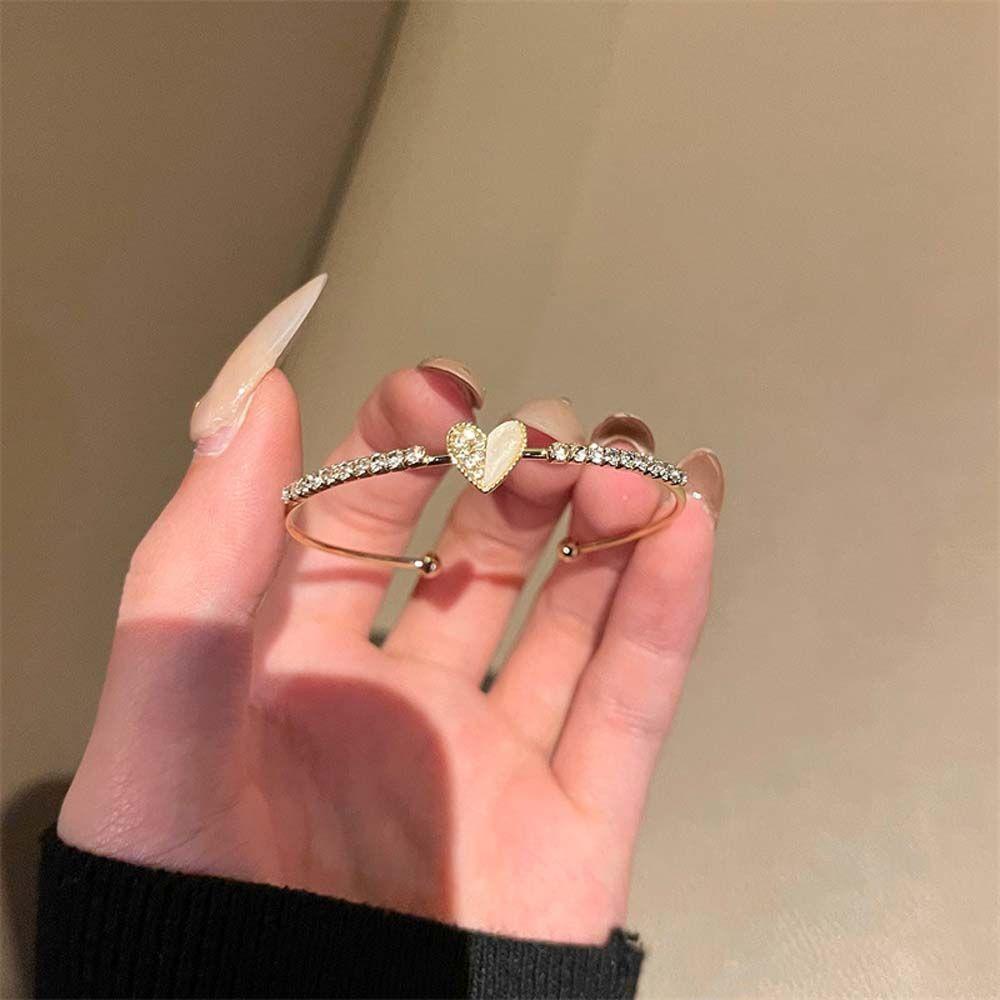 Vòng Tay Dạng Hở Hình Chữ C Thiết Kế Đơn Giản Sang Trọng Cho Nữ