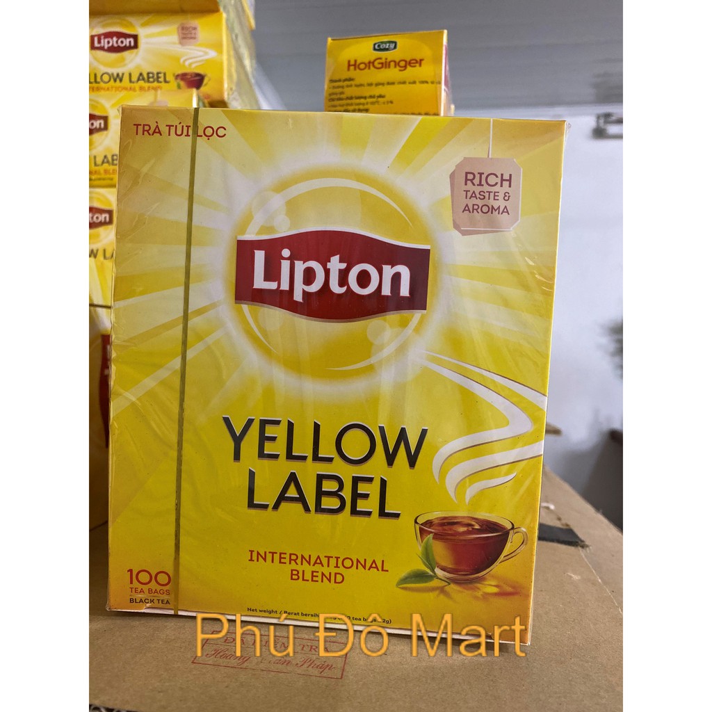 Trà Lipton Nhãn Vàng - Hộp 100 Gói Nhúng