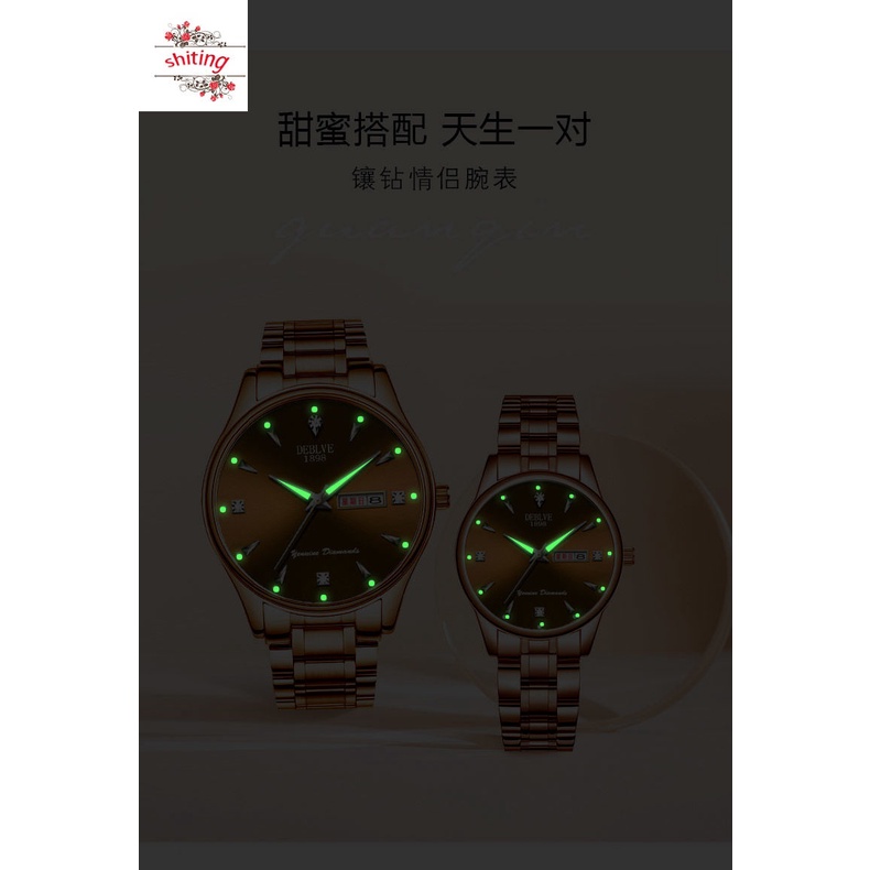 Đồng Hồ Cơ Tự Động Phát Quang Chống Thấm Nước Thời Trang Cho Nam Nữ