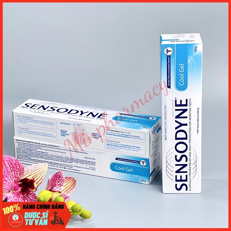 Kem Đánh Răng SENSODYNE Giảm ê buốt 24/7 Mát lạnh/ Bạc hà the mát/ Làm sáng răng 100g - Minpharmac