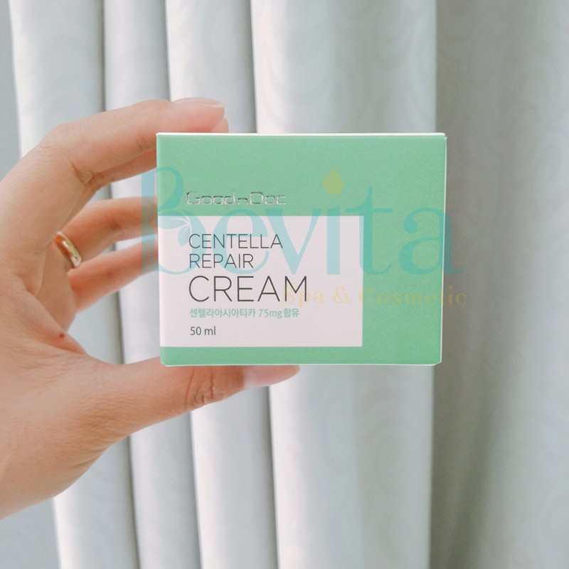 Kem phục hồi da Goodndoc Centella Repair Cream 50ml, kem dưỡng da nhạy cảm Goodndoc - Bevita