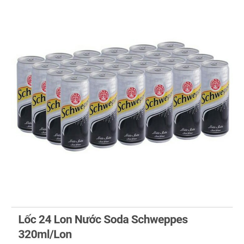 Lốc 24 lon nước soda Schweppes 320ml/lon