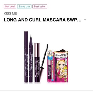 Set kẻ mắt và mascara Kiss me
