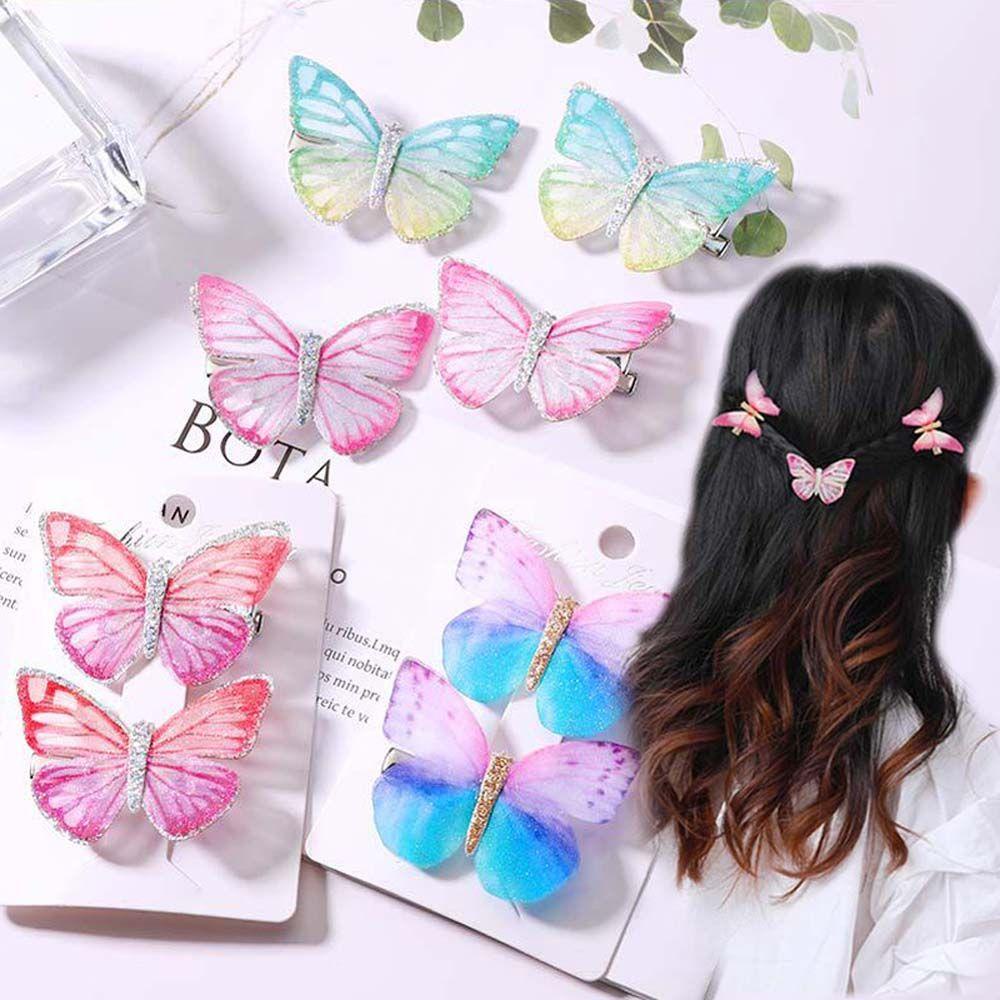 Kẹp Tóc Hình Bướm Nhiều Màu Sắc Cho Bé Gái