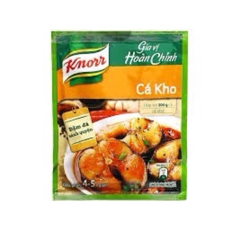 Gói thịt kho tàu và cá kho giềng của Knorr