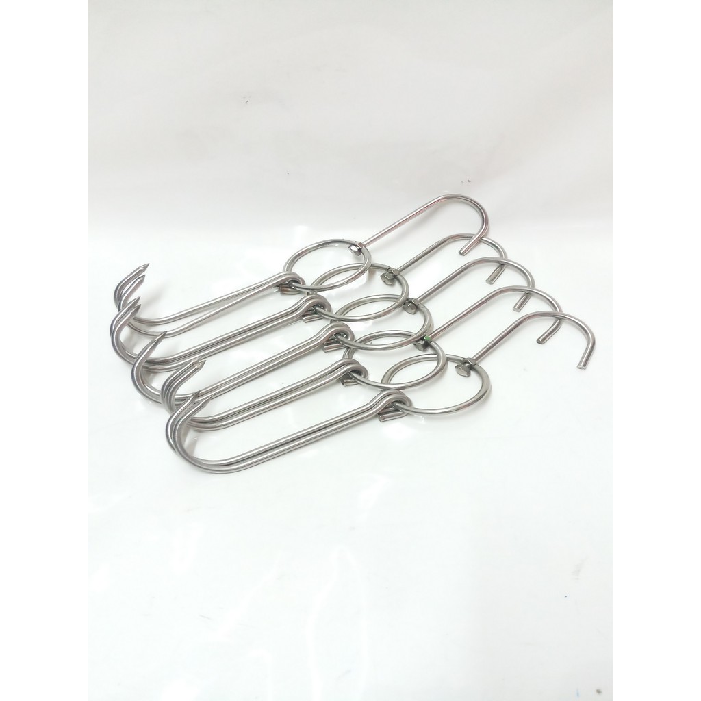 COMBO 5 MÓC THỊT INOX DÀY 7LY SIZE TRUNG.