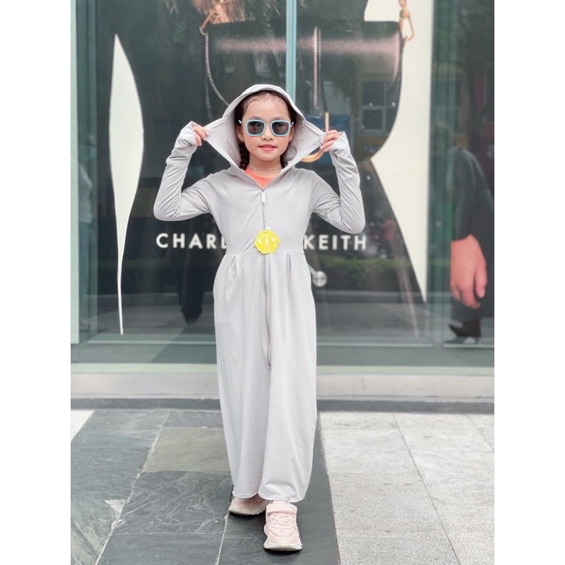 Áo Chống Nắng Toàn Thân Cho Bé Vải Thông Hơi Kim Cương