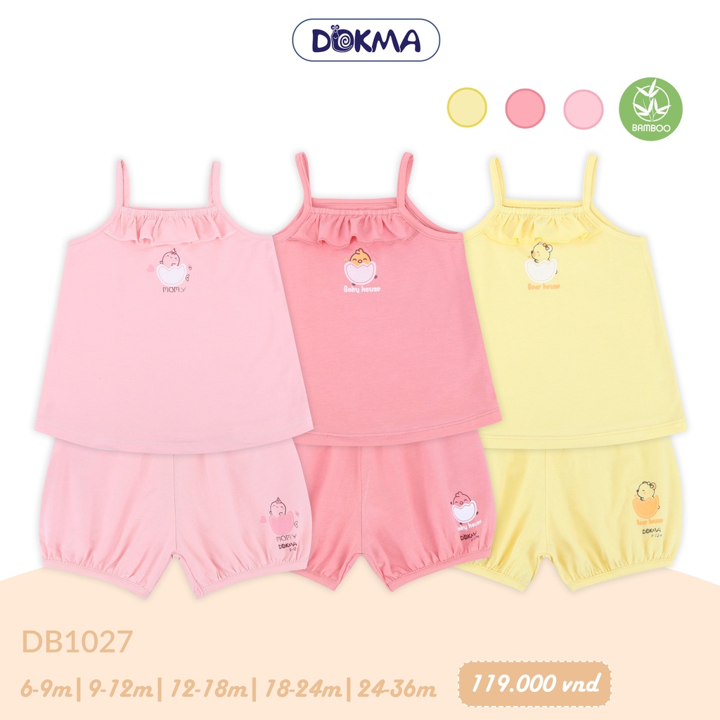 XẢ KHO  Bộ 2 dây / bộ hai dây vải bamboo sợi tre mềm mại cho bé - DOKMA