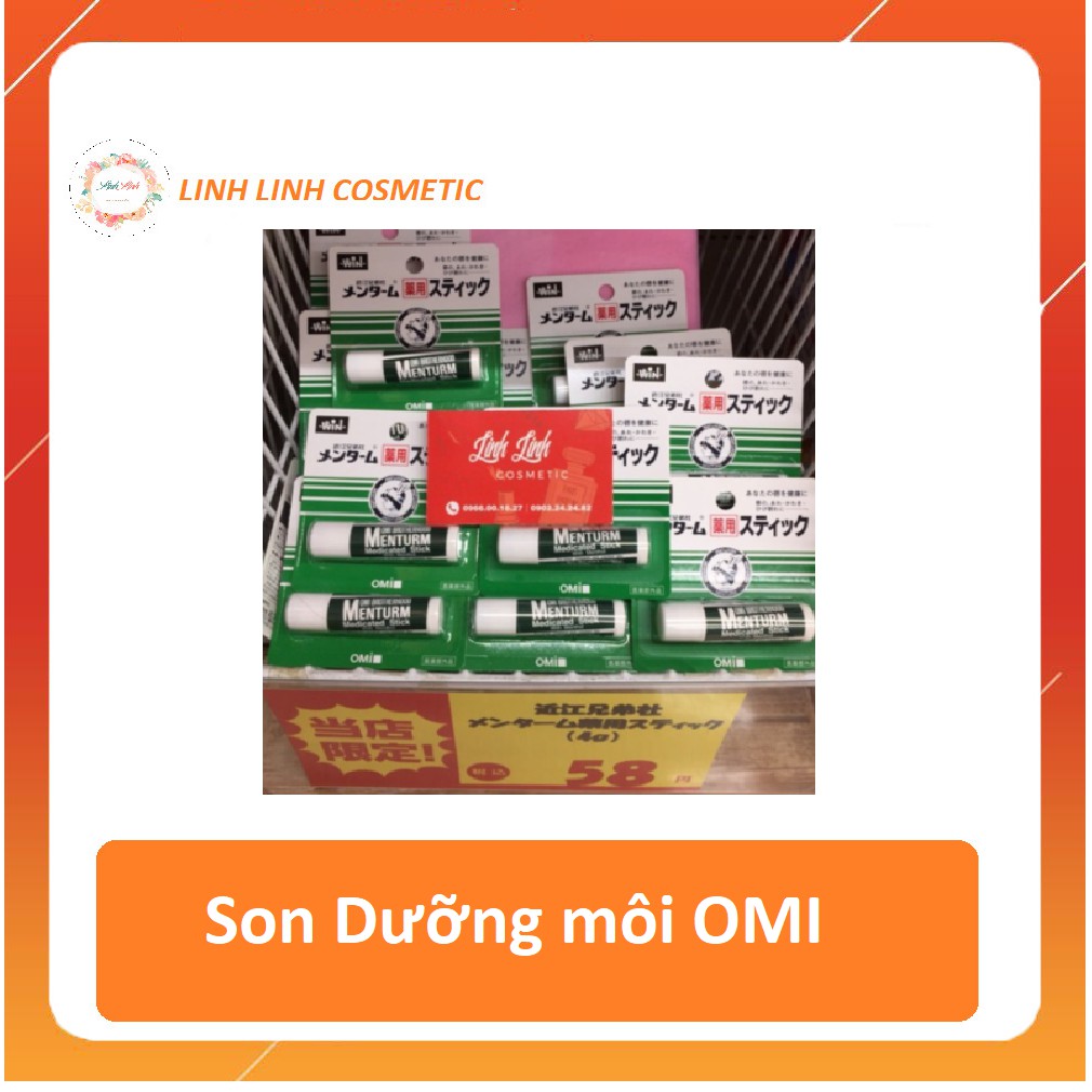 (bill + clip mua hàng) Son Dưỡng OMI Chống Khô Nứt Nẻ Omi Brotherhood Menturm