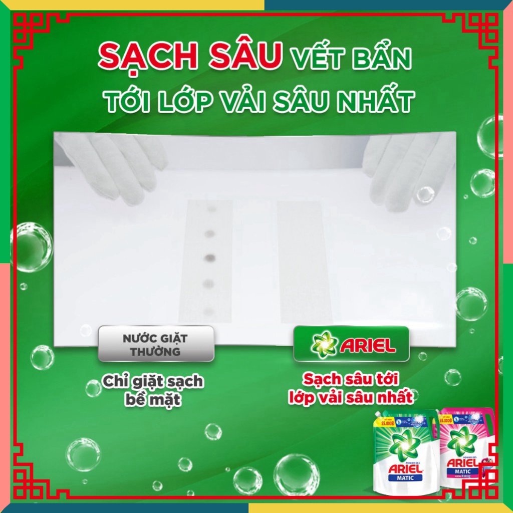 Combo 2 túi nước giặt Ariel Matic 2.1kg - 2.3kg ( Đại lý Ngọc Toản)