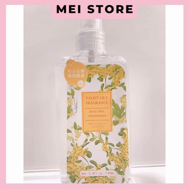 Xịt Thơm Body Mist FRAGRANCE 4 Mùi Mẫu Mới Chai Dẹp Loại 100ml