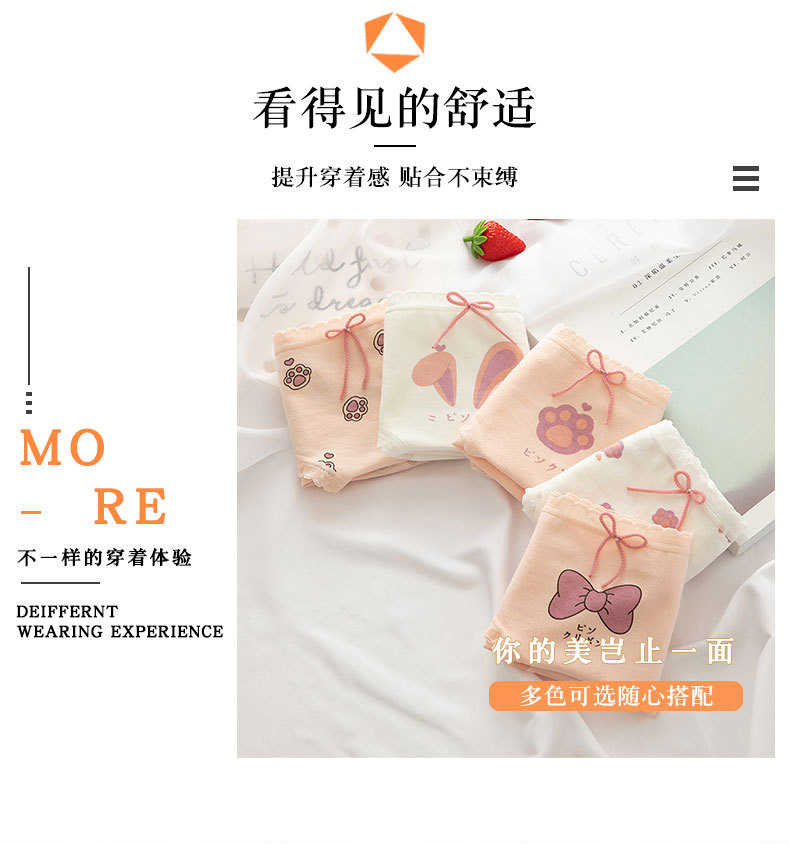 Quần Lót Cotton Họa Tiết Hoạt Hình Đính Nơ Dễ Thương Cho Bé Gái | BigBuy360 - bigbuy360.vn